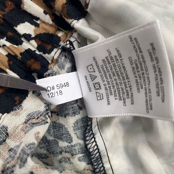 EXPRESS X Rocky Barnes High-waist Leopard Print Paper Bag Shorts - Picture 12 of 15